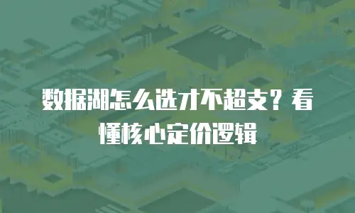 数据湖怎么选才不超支？看懂核心定价逻辑