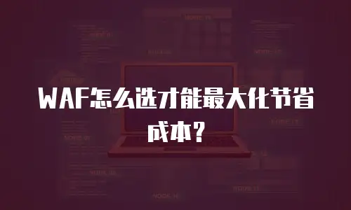 WAF怎么选才能最大化节省成本？