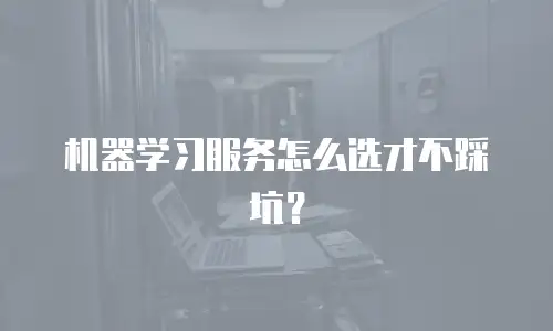 机器学习服务怎么选才不踩坑？