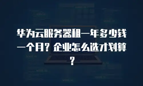 华为云服务器租一年多少钱一个月？企业怎么选才划算？