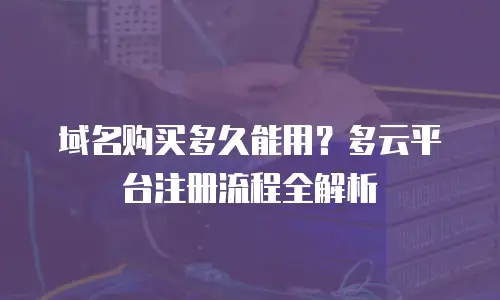 域名购买多久能用？多云平台注册流程全解析
