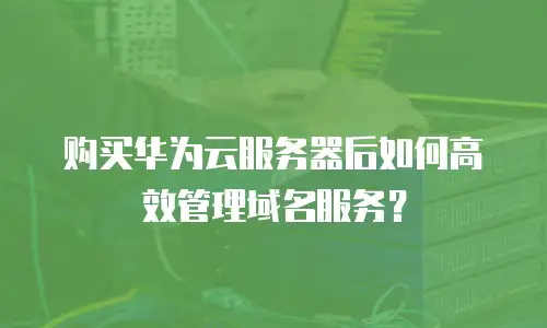 购买华为云服务器后如何高效管理域名服务？