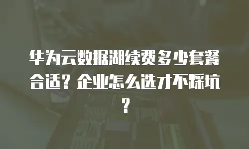 华为云数据湖续费多少套餐合适？企业怎么选才不踩坑？
