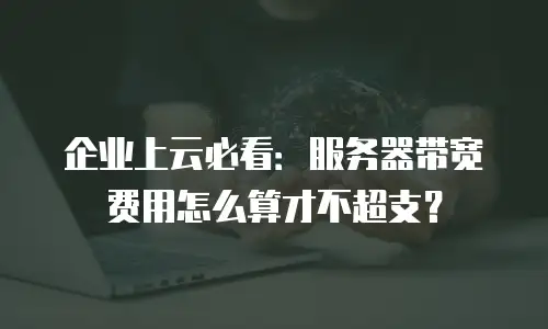 企业上云必看：服务器带宽费用怎么算才不超支？