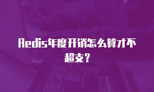 Redis年度开销怎么算才不超支？