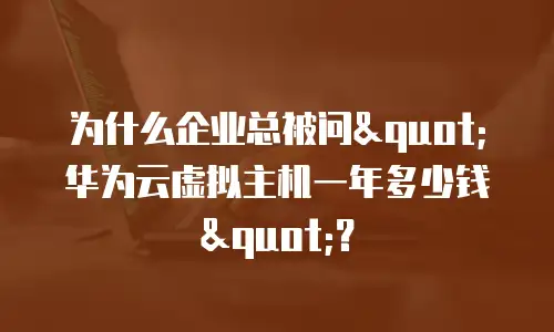 为什么企业总被问"华为云虚拟主机一年多少钱"？