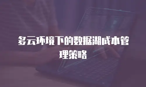 多云环境下的数据湖成本管理策略