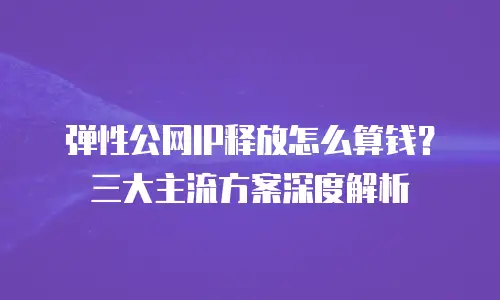弹性公网IP释放怎么算钱？三大主流方案深度解析