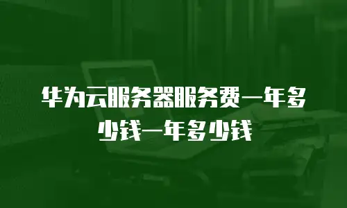 华为云服务器服务费一年多少钱一年多少钱