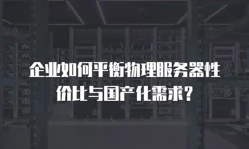企业如何平衡物理服务器性价比与国产化需求？