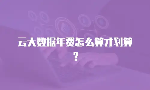 云大数据年费怎么算才划算？