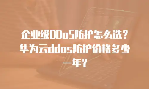 企业级DDoS防护怎么选？华为云ddos防护价格多少一年？