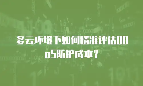 多云环境下如何精准评估DDoS防护成本？