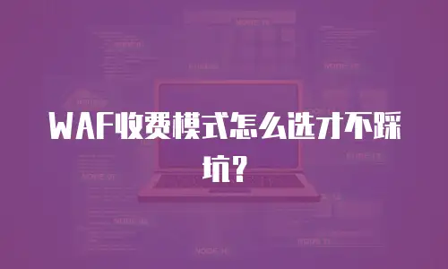 WAF收费模式怎么选才不踩坑？