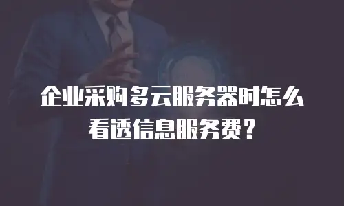 企业采购多云服务器时怎么看透信息服务费？