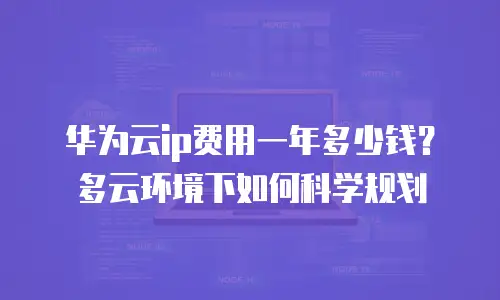 华为云ip费用一年多少钱？多云环境下如何科学规划