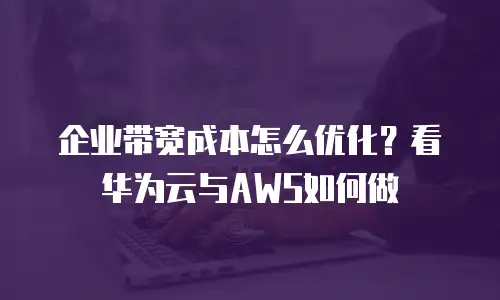 企业带宽成本怎么优化？看华为云与AWS如何做