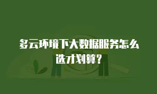 多云环境下大数据服务怎么选才划算？