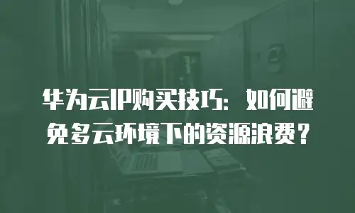 华为云IP购买技巧：如何避免多云环境下的资源浪费？