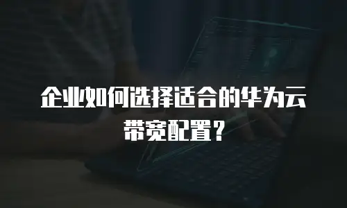 企业如何选择适合的华为云带宽配置？