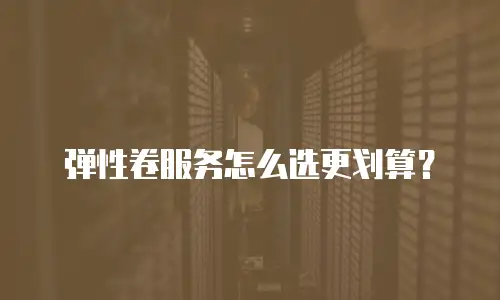 弹性卷服务怎么选更划算？