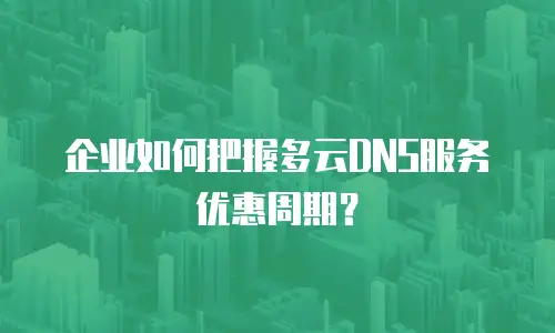 企业如何把握多云DNS服务优惠周期？