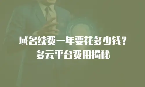 域名续费一年要花多少钱？多云平台费用揭秘