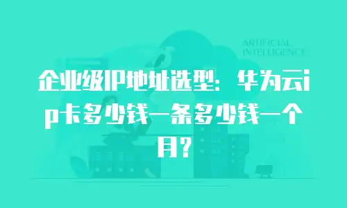 企业级IP地址选型：华为云ip卡多少钱一条多少钱一个月？