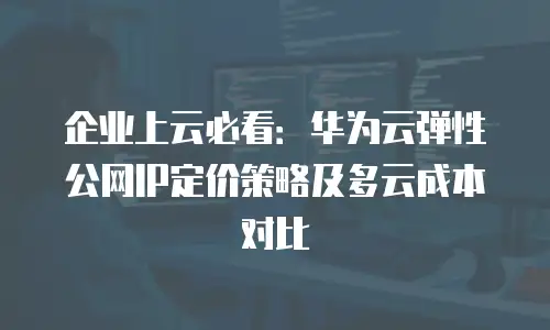 企业上云必看：华为云弹性公网IP定价策略及多云成本对比