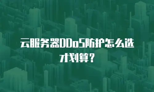 云服务器DDoS防护怎么选才划算？
