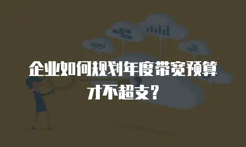 企业如何规划年度带宽预算才不超支？