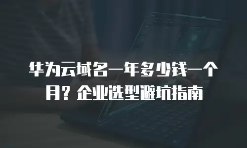 华为云域名一年多少钱一个月？企业选型避坑指南