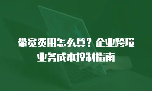 带宽费用怎么算？企业跨境业务成本控制指南