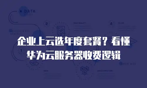 企业上云选年度套餐？看懂华为云服务器收费逻辑