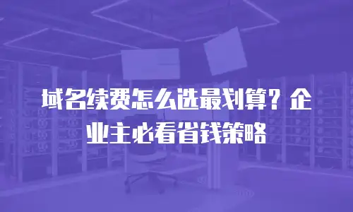 域名续费怎么选最划算？企业主必看省钱策略