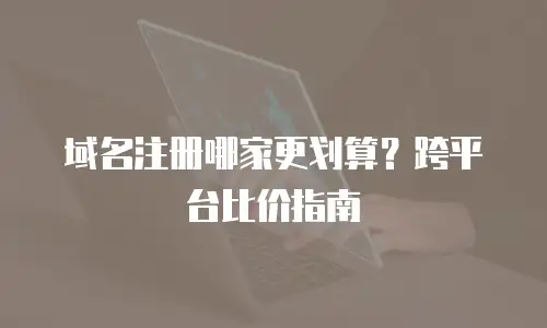 域名注册哪家更划算？跨平台比价指南