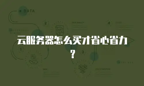 云服务器怎么买才省心省力？