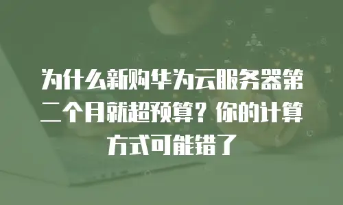 为什么新购华为云服务器第二个月就超预算？你的计算方式可能错了