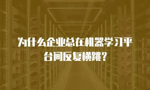 为什么企业总在机器学习平台间反复横跳？