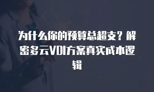 为什么你的预算总超支？解密多云VDI方案真实成本逻辑