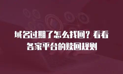 域名过期了怎么找回？看看各家平台的赎回规则