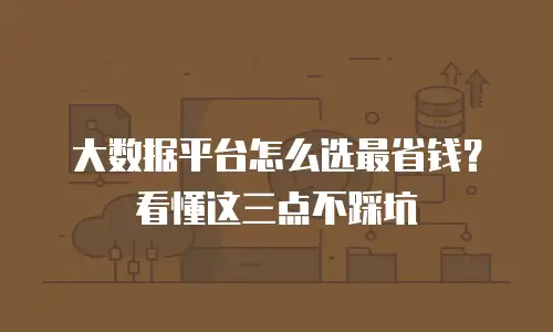 大数据平台怎么选最省钱？看懂这三点不踩坑
