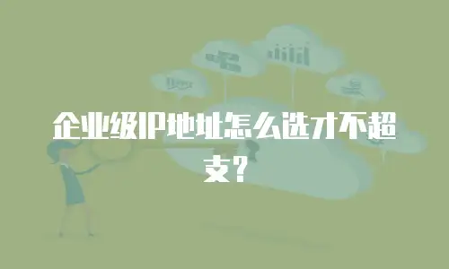 企业级IP地址怎么选才不超支？
