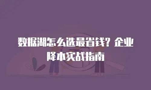 数据湖怎么选最省钱？企业降本实战指南
