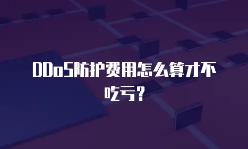 DDoS防护费用怎么算才不吃亏？