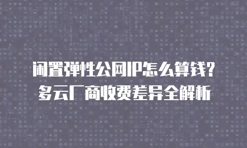 闲置弹性公网IP怎么算钱？多云厂商收费差异全解析