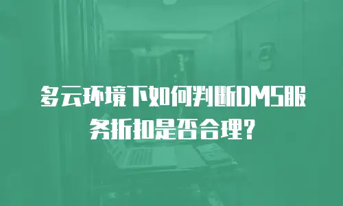 多云环境下如何判断DMS服务折扣是否合理？