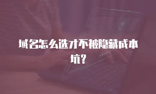 域名怎么选才不被隐藏成本坑？
