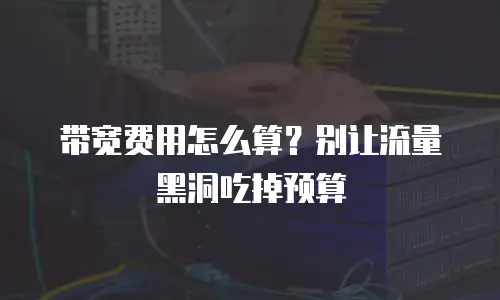 带宽费用怎么算？别让流量黑洞吃掉预算