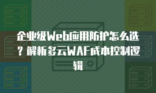 企业级Web应用防护怎么选？解析多云WAF成本控制逻辑